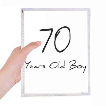 Imagem de Caderno de 70 anos de idade para meninos e crianças com folhas soltas diário recarregável