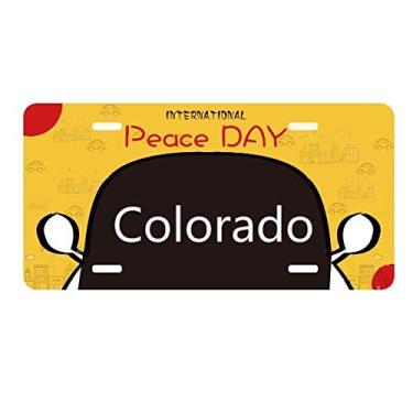 Imagem de DIYthinker Colorado America Mapa EUA Mapa Placa Etiqueta Etiqueta Decoração Carro Dia da Paz