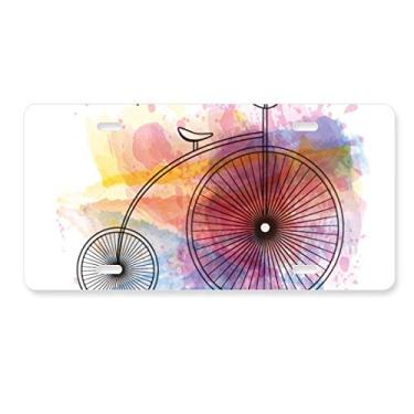 Imagem de DIYthinker Etiqueta colorida de aço inoxidável para decoração de placa de licença de rua Graffiti