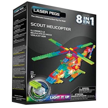 Imagem de Laser Blocos De Montar Power Block Helicóptero Patrulheiro 8 Em 1 Pegs Colorido