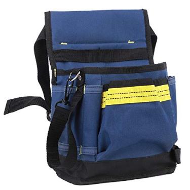 Imagem de Yencoly Bolsa de cintura de armazenamento, bolsa de cintura ajustável, bolsa de armazenamento leve e portátil, bolsa de cintura para armazenamento de ferramentas em ambientes internos e externos (azul)