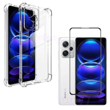 Imagem de Kit Capa Anti Impacto e Película De Vidro 3D 9D Compatível Redmi Note 12 Pro