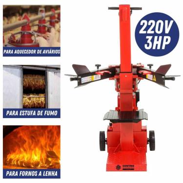 Imagem de Rachador De Lenhas Elétrico Kawashima RL31250-E 3HP 220V 15A 3400rpm Com Pressão Hidráulica de 16MPa