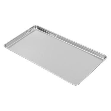 Imagem de Prato De Macarrão De Arroz De Aço Inoxidável Bandejas De Festa Travessas De Metal Bandeja De Servir Metálica Prato De Bolo Assadeira De Biscoito Banquete Churrasco Torradeira