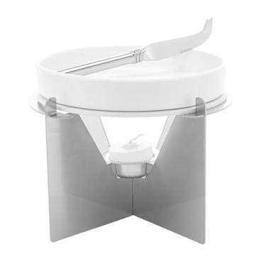 Imagem de Rechaud de Cerâmica com Suporte de Aço Inox e Faca 17cm x 17cm x 13cm - Wolff