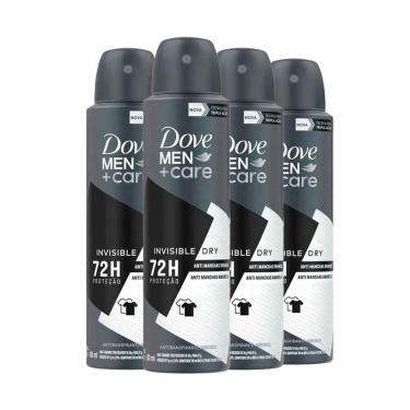 Imagem de Kit Desodorante Aerosol Dove Men Invisible 150ml - 4 unidades