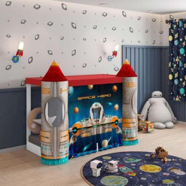 Imagem de Mini Cama Infantil Space Com Led Com Colchão - Pura Magia