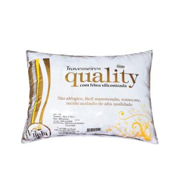 Imagem de Travesseiro Quality Anti-Alérgico 100% Algodão Branco - Vilela