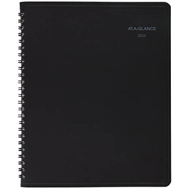 Imagem de AT-A-GLANCE Agenda mensal 2023, QuickNotes, 17,78 cm x 21,5 cm, médio, abas mensais, bolso, preto (760805)