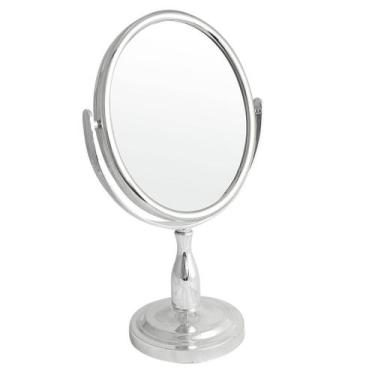Imagem de Espelho De Mesa Maquiagem Dupla Face Prata - Wincy