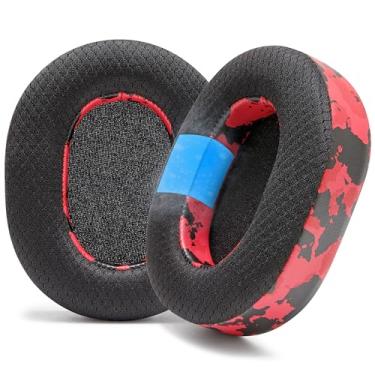Imagem de WC Freeze Blackshark 2023 - Almofadas de gel de resfriamento para Razer Blackshark V2X e V2 Pro 2023 da Wicked Cushions - Aumente o conforto e a espessura para jogos épicos | Camo vermelho