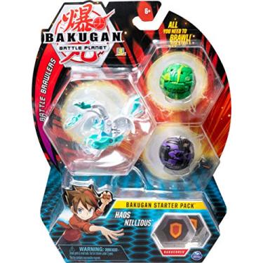 Imagem de Bakugan Starter Pack 3-Pack, Haos Nillious, Collectible Transforming Creatures, for Ages 6 and Up