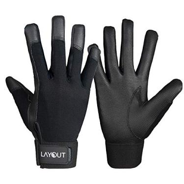 Imagem de Layout Ultimate Luvas Frisbee - Melhor aderência e fricção para melhorar o seu jogo! Perfeito para o máximo, DG e todos os esportes de disco! (preto, médio)