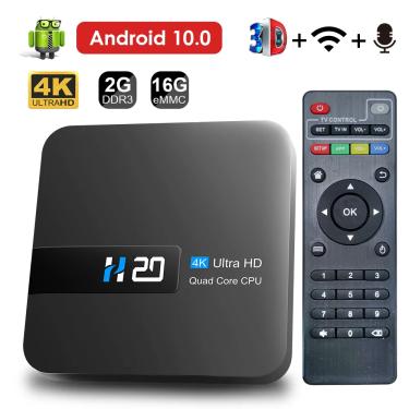 Imagem de H20 Smart TV Box Android 10.0 2GB 16GB 4K HD H.265 Media Player TV Box Android 3D Play Store Muito