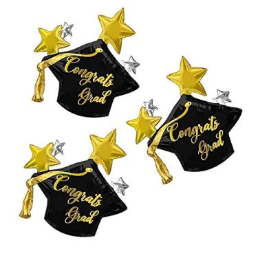 Imagem de AVMBC Graduation Cap Balloon, Graduation Mylar Foil Balloon, Graduation Cap Star Balloon | Congrats Grad Cap Balloon for 2024 Graduation Party Decorations Supplies