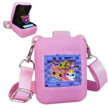 Imagem de Capa de silicone para Bitzee Interactive Toy Digital Pet Case, capa protetora para animais de estimação eletrônicos virtuais Bitzee acessórios de cordão (rosa)
