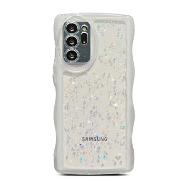 Imagem de LYQZDT Capa para Samsung Galaxy Note 20 Ultra, brilhante, transparente, fosca, bonita, ondulada, proteção de lente de câmera à prova de choque Note 20 Ultra capa de 17,5 cm para mulheres e meninas