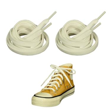 Imagem de JZXFYSJYW Cadarços elásticos planos de substituição, cadarços de 5/40.6 cm para Converse cordas elásticas de cano alto baixo para tênis de lona, Multicor, 27in(69cm)