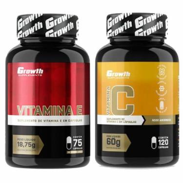 Imagem de Vitamina E 75 Caps + Vitamina C 120 Caps Growth Supplements