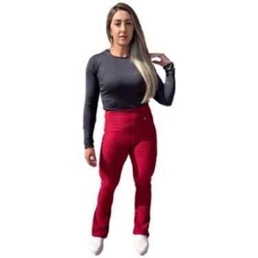 Imagem de Calça Flare Bandagem com Elastano-Feminino