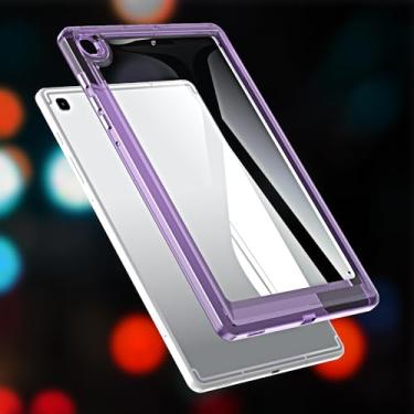 Imagem de GANGANPRO Capa fina e leve para tablet Samsung Galaxy Tab A7 Lite T225/T220 geração, capa para tablet TPU transparente macia à prova de choque 8,7 polegadas - roxo escuro