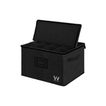 Imagem de Bolsa de Armazenamento Para 12 Taças de Vinho Mala de Transportar Proteger Taças de Vinho Tinto ou Branco Copos de Vidro ou Cristal Parte Superior Rígida Laterais e Divisorias Espuma Wine & Companhia