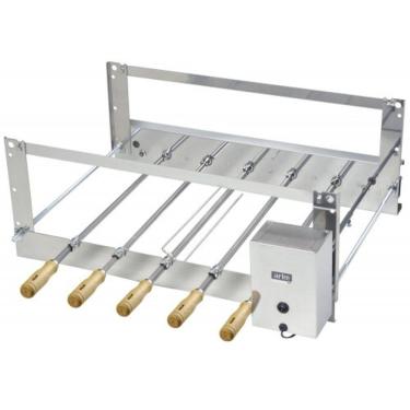 Imagem de Churrasqueira Rotativa Inox Simples 05 Espetos Cris 220V Arke