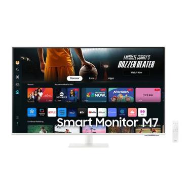 Imagem de Samsung Smart Monitor M7 43" 2024 4K, Tela Plana, Painel VA, 60Hz, 4ms, HDR10, HDMI, USB, USB-c, Speaker, Tizen™, Smart Hub, Gaming Hub