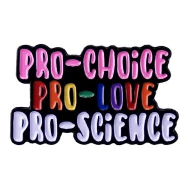 Imagem de Pro-Choice Pro-Love Pro-Science Aborto Direitos Reprodutivos Mulheres Body Roe Wade Feminista Orgulho Gay LGBTQ Queer Trans Lesbian Flag Colors Vacina 3 cm Esmalte Pin Badge, 1.2 Inches, Esmalte,