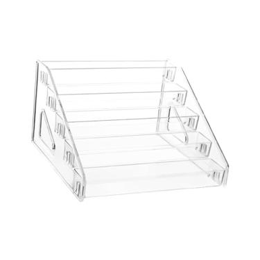 Imagem de rockible Suporte de rack de exibição de acrílico suporte de esmalte para coleções de medalhas e emblemas, 5º nível