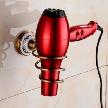 Imagem de Conjunto de acessórios de banheiro de latão sólido, gancho para robe, suporte de papel, barra de toalha, cesta de sabão, conjuntos de banheiro, rack de secador de cabelo