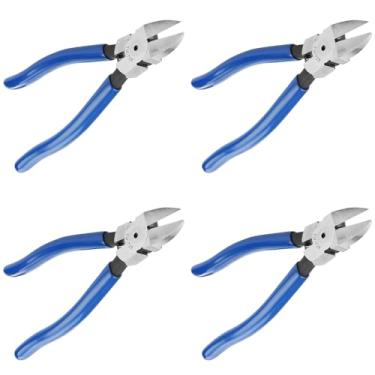 Imagem de Alicate de Cabo de 4 Pacotes, Alicate de Corte Diagonal, Ferramenta de Descascamento de Fio, Pinça de Nariz Azul de 8 Polegadas