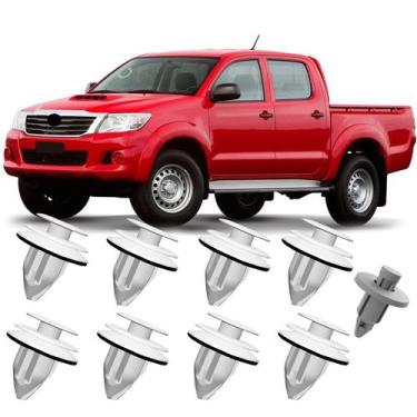 Imagem de Kit Grampos Presilhas Forro Porta Hilux e SW4 2005 2006 2007 2008 2009