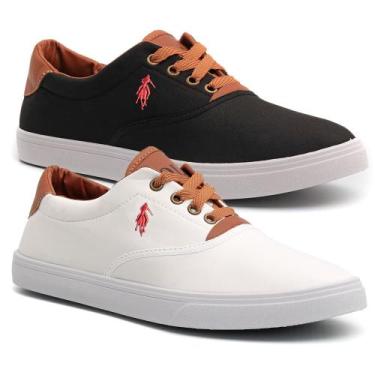 Imagem de KIT 2 tenis masculino sapatenis polo up casual  original - Polo Open, 