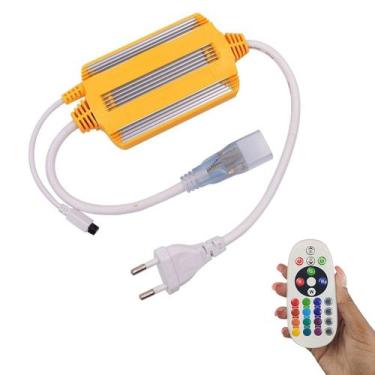 Imagem de Fonte Conector 100 Metros RGB Controle Fita de Led Mangueira Decoraçao