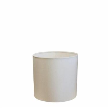 Imagem de Cúpula em tecido cilíndrica abajur luminária cp-4046 18x18cm branco - 