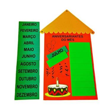 Imagem de Aniversariante do mês - CRIATIVA MATERIAIS EDUCATIVOS, Vermelho