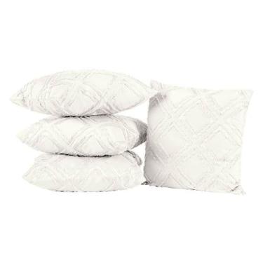 Imagem de Capas De Almofadas Aveline 45cm x 45cm 04 Peças - Off White - Bia Enxo