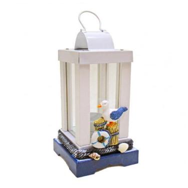 Imagem de Lamparina Luminária Naval Castiçal Vela Gaivota Decoração - Gici Decor