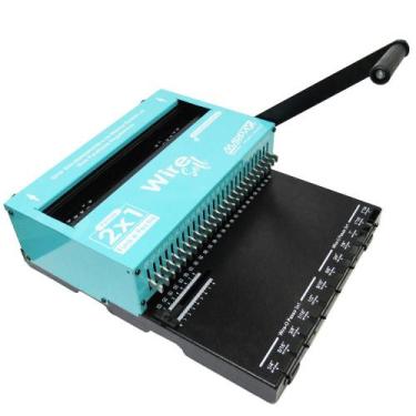 Imagem de Encadernadora de Wire-o 2X1 Azul Soft Conjugada Manual 15fls - Marpax