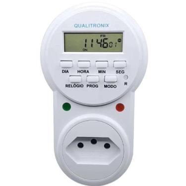 Imagem de Timer Temporizador Digirtaal Programável Tomada Bivolt Qualitronix