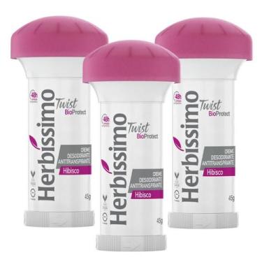 Imagem de Kit Desodorante Twist Antitranspirante Hibisco Herbíssimo 45G c/3 unid