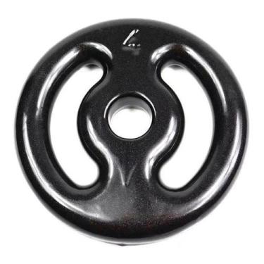 Imagem de Anilha 04kg Vazada Revestida Emborrachada Peso Musculação Academia JFI