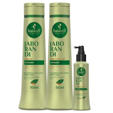 Imagem de Kit Haskell Jaborandi Shampoo + Condicionador 500ml + Tônico 120 ML