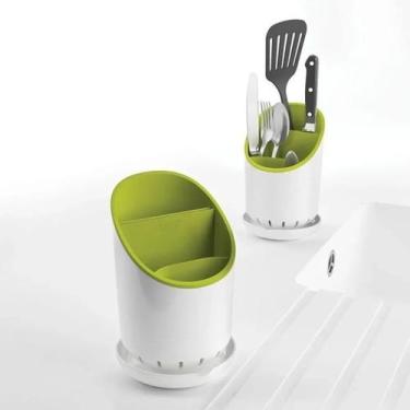 Imagem de Porta Talheres Plástico Para Pia Com Escorredor de Água Hauskraft