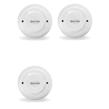 Imagem de Kit3pcs-Detector Óptico De Fumaça Contato Seco 12V/24V - Segurimax