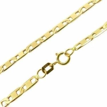Imagem de Colar Corrente Piastrine Masculina 80cm Ouro 18k - DR Joias