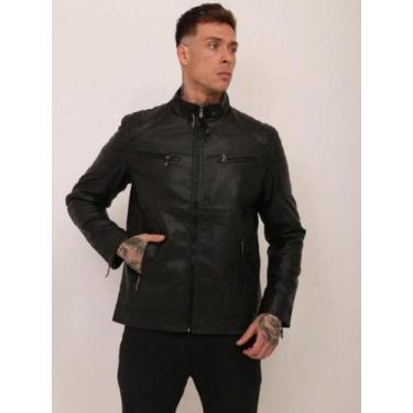 Imagem de Jaqueta de Couro Masculina Elegante Pronta Entrega - Vmong