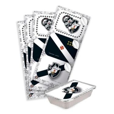 Imagem de Adesivo Retangular Marmitinha Festa Vasco da Gama Futebol 12 uni Festc