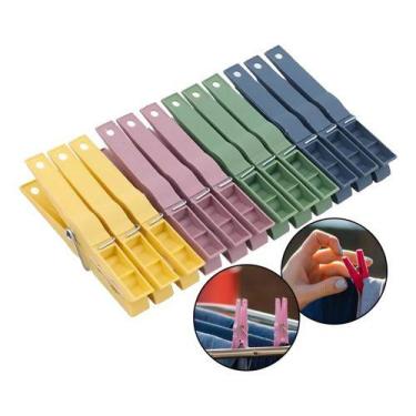 Imagem de Kit 12 Pregador De Roupas Prendedor Plástico Sanremo